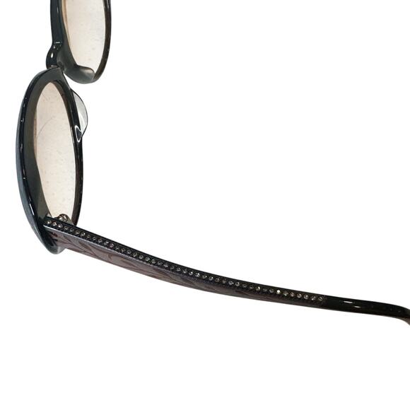 Judith Leiber Vintage Frosted Etched Rhinestone Sunglass FRAMES Rounded Cat Eye - Picture 6 of 15